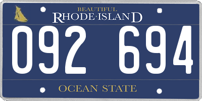RI license plate 092694