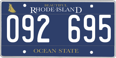 RI license plate 092695