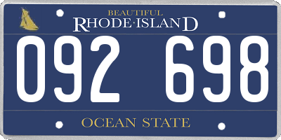 RI license plate 092698