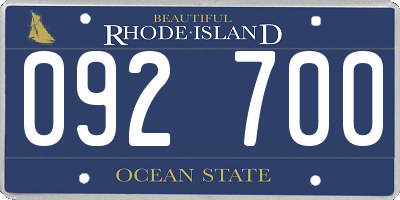 RI license plate 092700