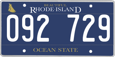 RI license plate 092729