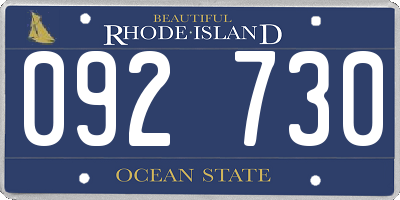 RI license plate 092730
