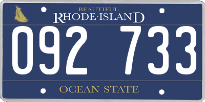 RI license plate 092733