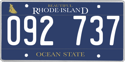 RI license plate 092737