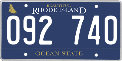 RI license plate 092740