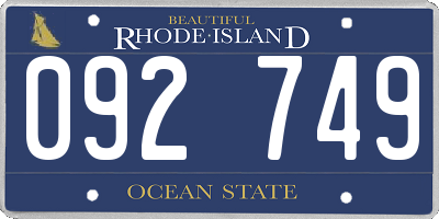 RI license plate 092749