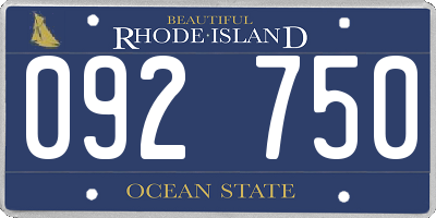 RI license plate 092750
