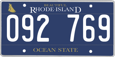 RI license plate 092769