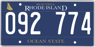 RI license plate 092774