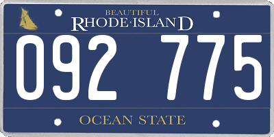 RI license plate 092775
