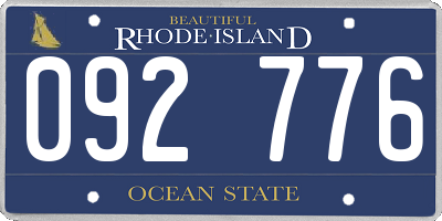 RI license plate 092776