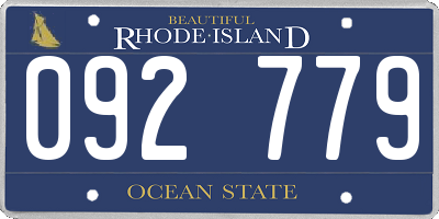 RI license plate 092779