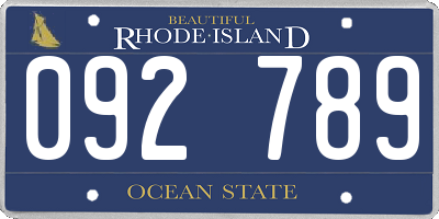 RI license plate 092789