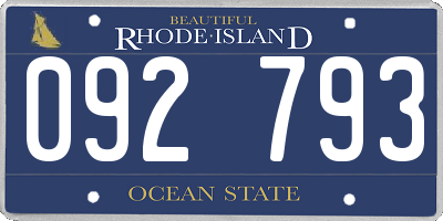 RI license plate 092793