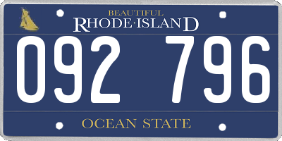 RI license plate 092796