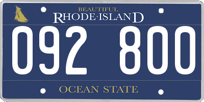 RI license plate 092800