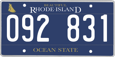RI license plate 092831