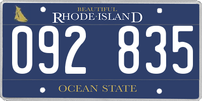 RI license plate 092835