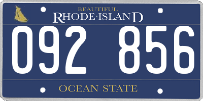 RI license plate 092856