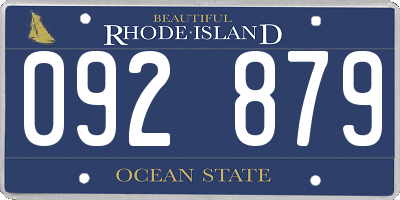 RI license plate 092879