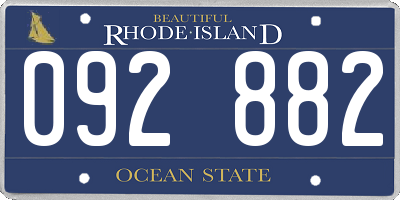 RI license plate 092882