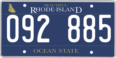RI license plate 092885