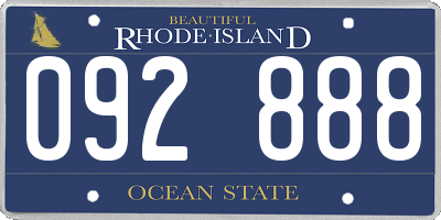 RI license plate 092888