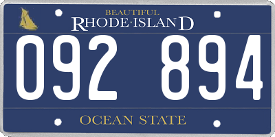 RI license plate 092894