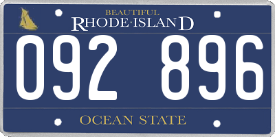 RI license plate 092896