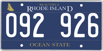 RI license plate 092926