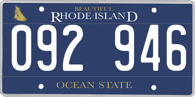 RI license plate 092946