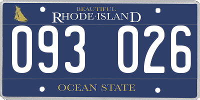 RI license plate 093026