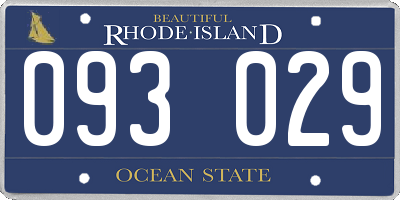 RI license plate 093029