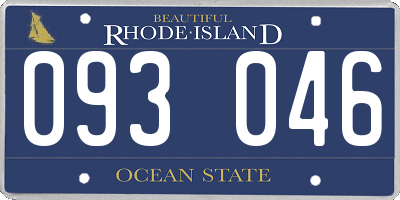 RI license plate 093046
