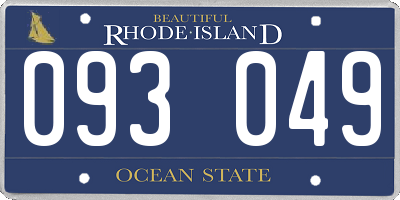 RI license plate 093049