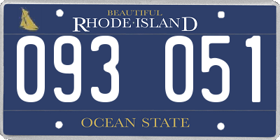 RI license plate 093051