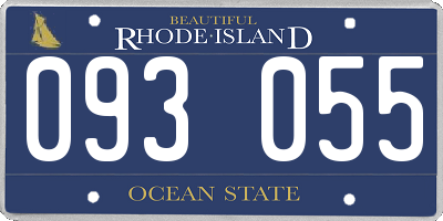 RI license plate 093055