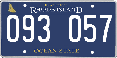 RI license plate 093057
