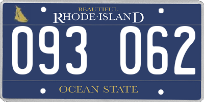 RI license plate 093062