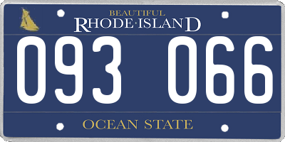 RI license plate 093066