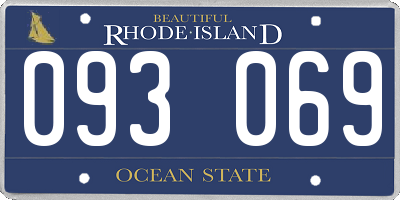 RI license plate 093069