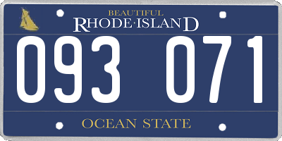 RI license plate 093071