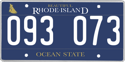 RI license plate 093073