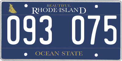 RI license plate 093075