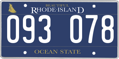 RI license plate 093078