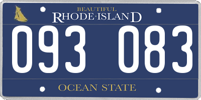 RI license plate 093083