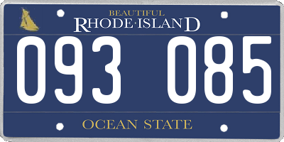 RI license plate 093085
