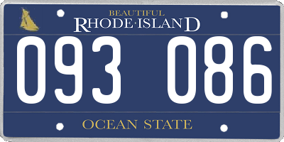 RI license plate 093086
