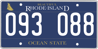 RI license plate 093088