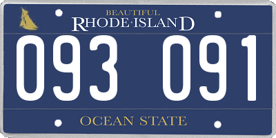 RI license plate 093091